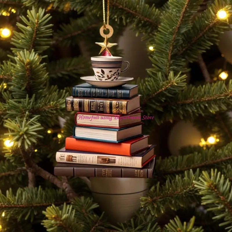 

Book lover decorations acrylic reading coffee cup book lover decorations librarian Christmas