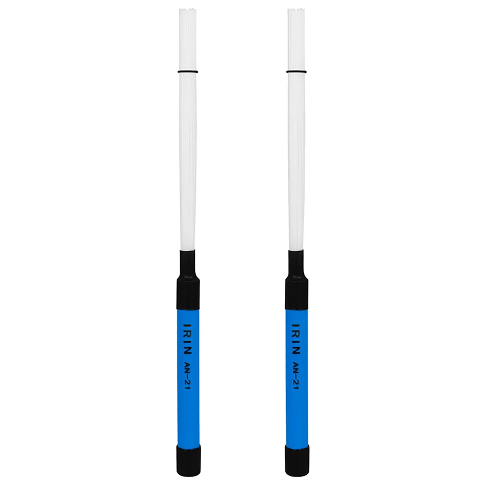 

1 Pair Drum Brush Nylon Abs Handle Durable Comfort Grip Compact Design For Jazz Percussion Instruments Beginners Performance