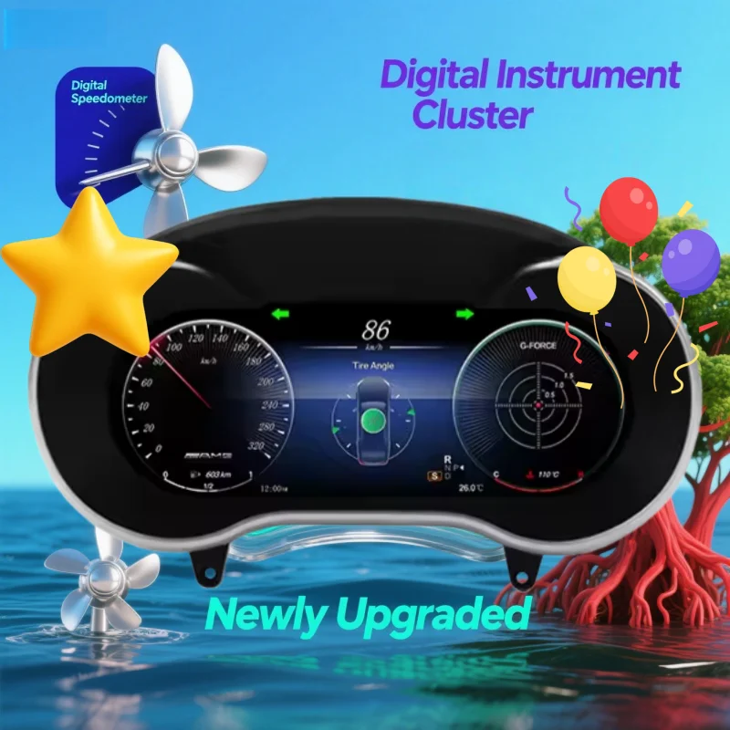 

12.3'' Instrument For Mercedes Benz New C C200L W205 W253 GLC2015-2019 Cluster Digital Speedometer LCD Dashboard Panel Screen