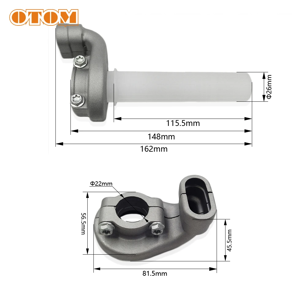 OTOM Motorcycle Throttle Control Casing Handlebar Twister Grip Fueler Tube Base Kit For KTM SXF XCF EXC-F HUSQVARNA FC FE FS FX