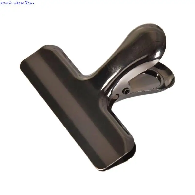 D0UA Colorful Clip Large Metal Paper Clamp Stainless Steel Clip for Offfice