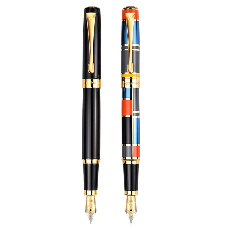 

Hero 767 Luxury Fountain Pen With Golden Trim Colored Ink Pen Iridium Medium Nib For Business Professional Writing Gift Pen