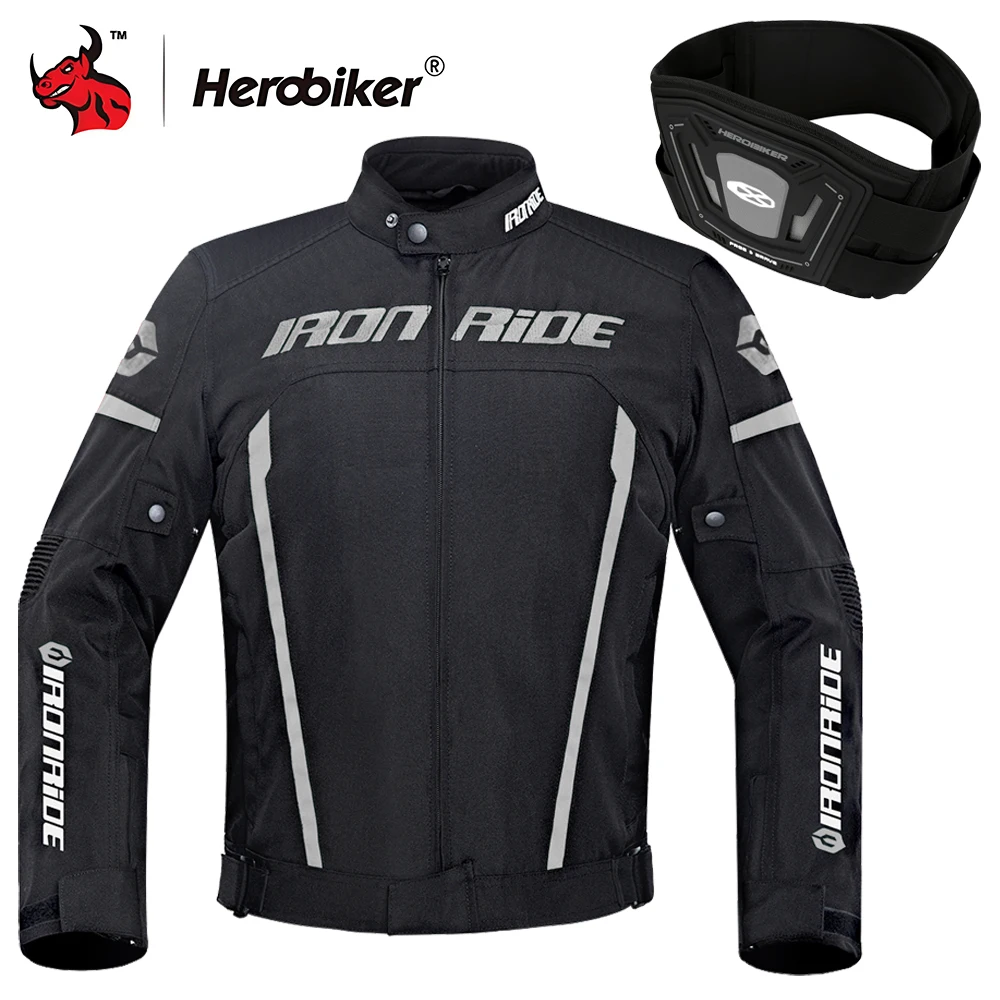 

Мотоциклетная куртка, всесезонная теплая и водонепроницаемая мотоциклетная куртка для бездорожья, поставляется с защитой для водителя, защита талии