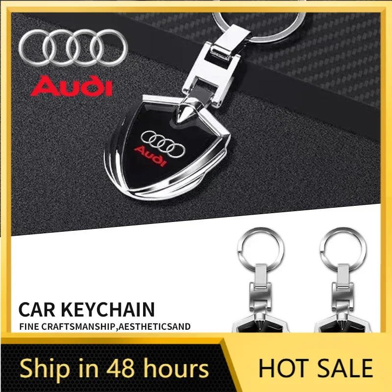 Металлические 3D-брелоки с логотипом Audi для автомобилей A1, A3 8P, A4, A6, A8, B5, B6, B7 — аксессуары для стайлинга авто Металлические 3D-брелоки с логотипом Audi для автомобилей A1, A3 8P, A4, A6, A8, B5, B6, B7 — аксессуары для стайлинга авто
