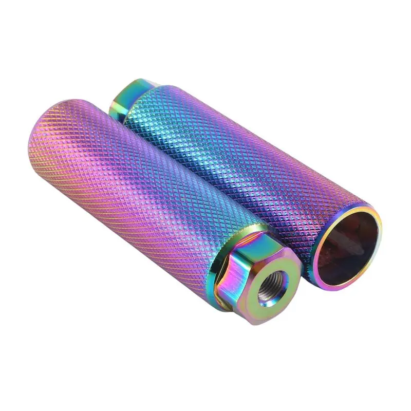 

【New User-Coupon!】4 Pcs Aluminum Alloy Foot Stunt Peg For Bike 3/8Inch Axle Footrest-Lever Cylinder Grip Non-Slip Axle Foot Pegs