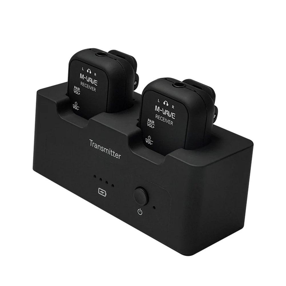 2.4G Wireless In-Ear Transmitter Receiver System In-Ear Beltpack Transmitter & Receiver for Studio Band Rehearsal Small Gig