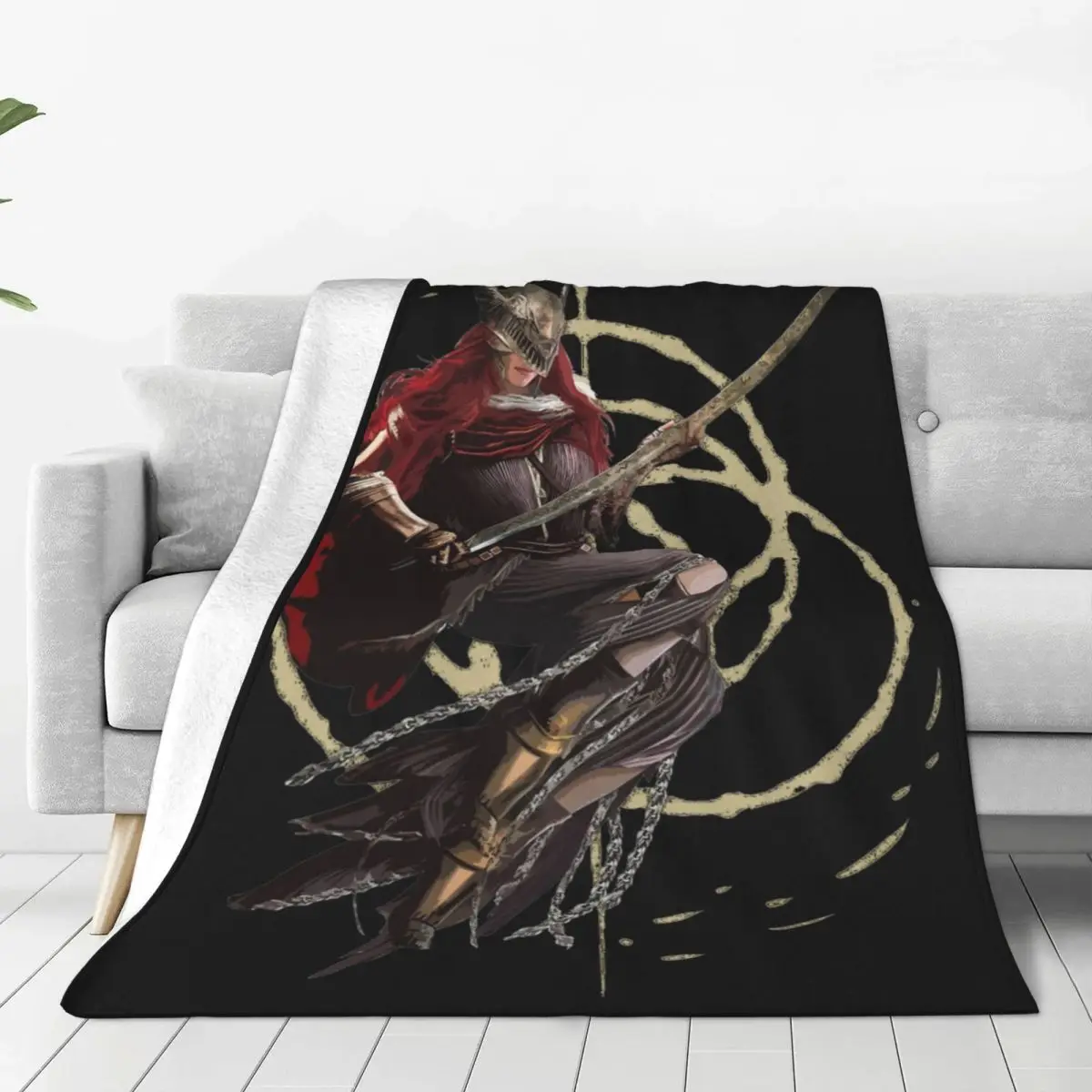 Cozy Malenia Blade Of Miquella Blanket Accessories Sofa Decorative Dark Souls Throws And Blankets Super Soft Fleece for Car