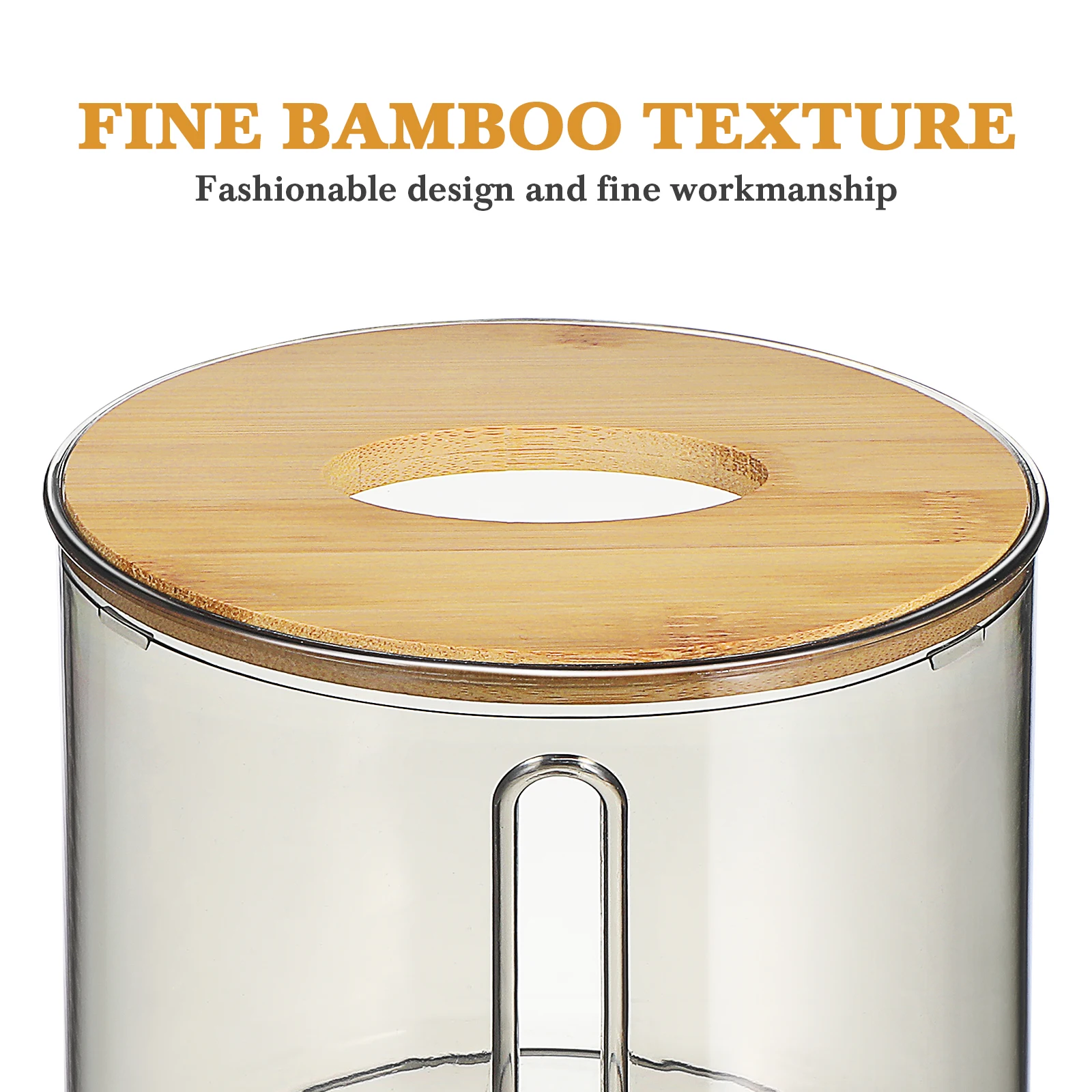 

Multifunctional Round Tissue Box Transparent Plastic Napkin Holder Paper Towel Dispenser For Home Living Room Bedroom Bathroom