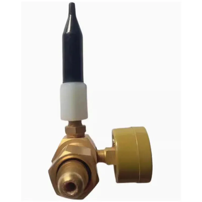 Válvula reductora de presión de globo de helio totalmente de latón, manómetro de inflado 0-3500PSI 0-250KGF/CM2, reductor de presión de helio