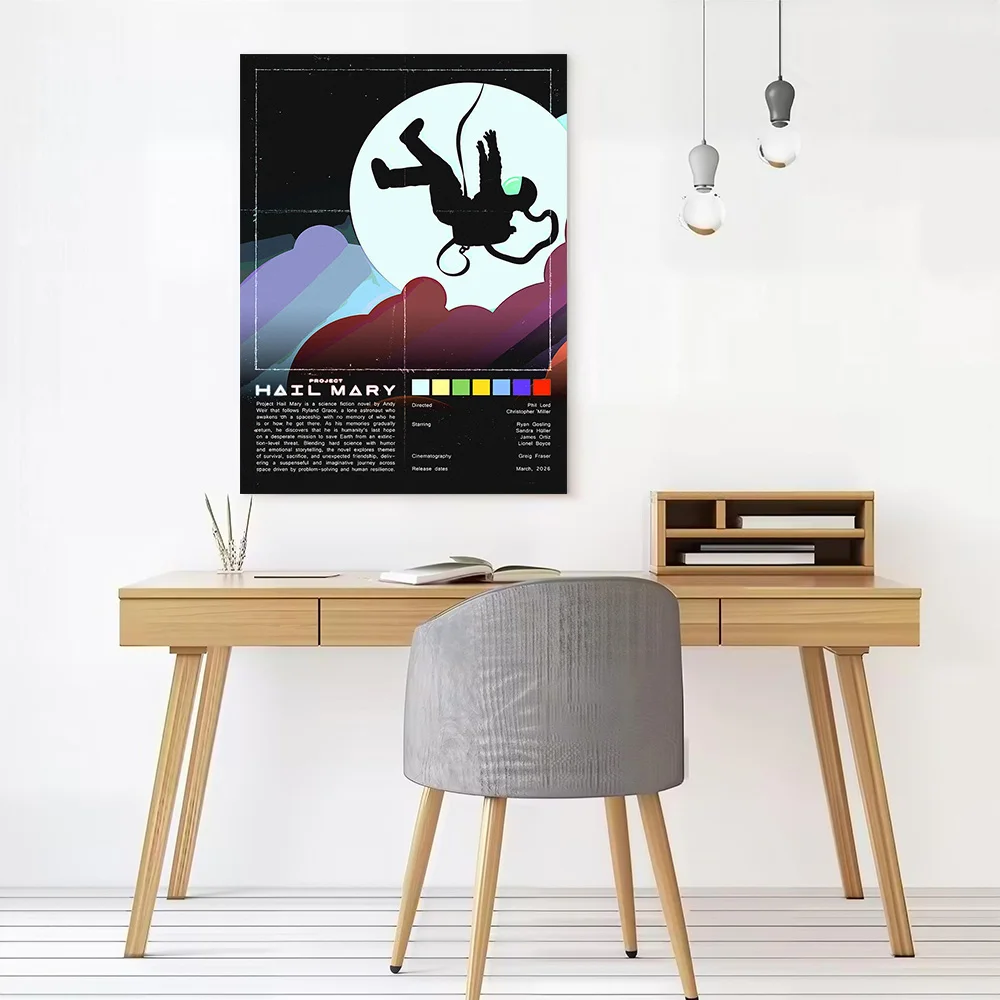 Project Hail Mary Movie Canvas Poster Wall Art Customizable High Quality Printed Picture for Modern Home Decoration Ornaments