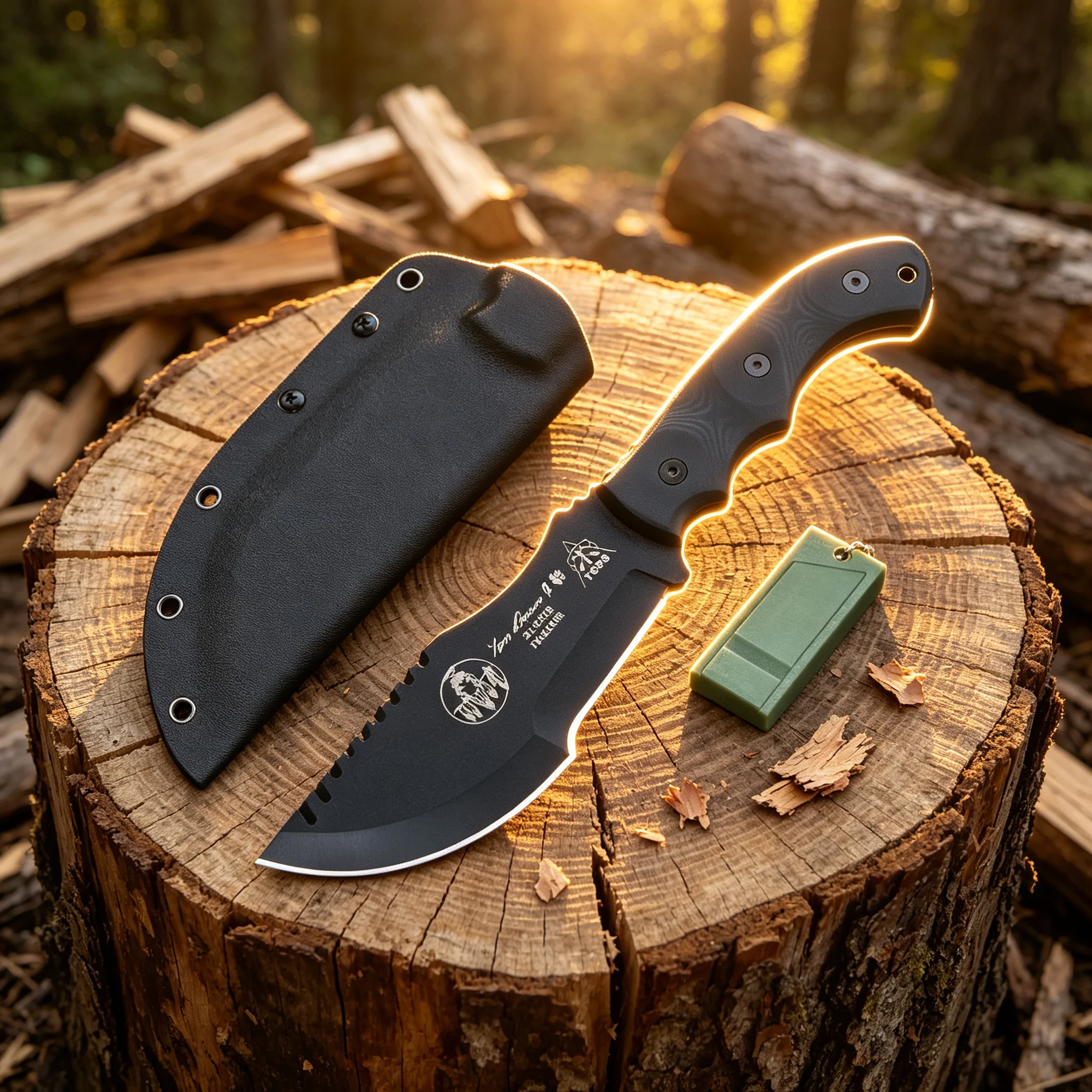 TOPS Tracker Jungle Obstacle Clearance Tool High Carbon Steel 1095 Micata Fiber Handle Camping Outdoor Knife
