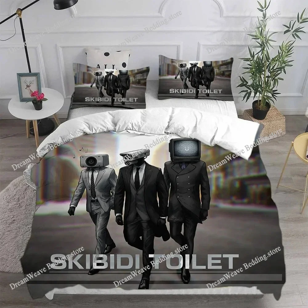 Exquisite Game Skibidi Toilet Arale Bedding Set Duvet Cover Comforter Bed Adult Youth Kids Girls Boys Birthday Gift963963 6