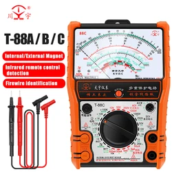 Multímetro de puntero T88A T88B T88C AC/DC 2500V volt-amperímetro analógico, probador de resistencia con abrigo, herramientas de electricista, novedad de 2022