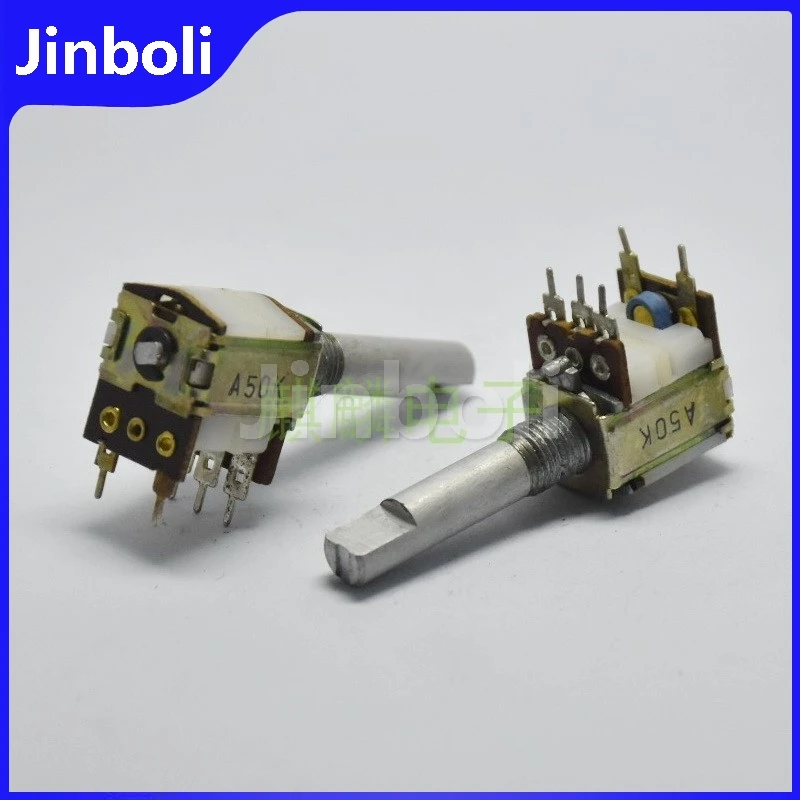1PCS R12 Typ Einzigen Potentiometer Mit Drehschalter A50K 5Pins Power Verstärker Audio Lautsprecher Schalter Potentiometer