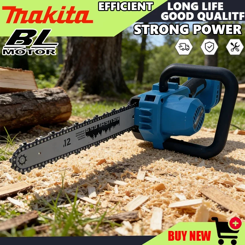 

Аккумуляторная цепная пила Makita 12 дюймов для обрезки деревьев и резки древесины, электрический инструмент для сада, работает от аккумулятора 18 В