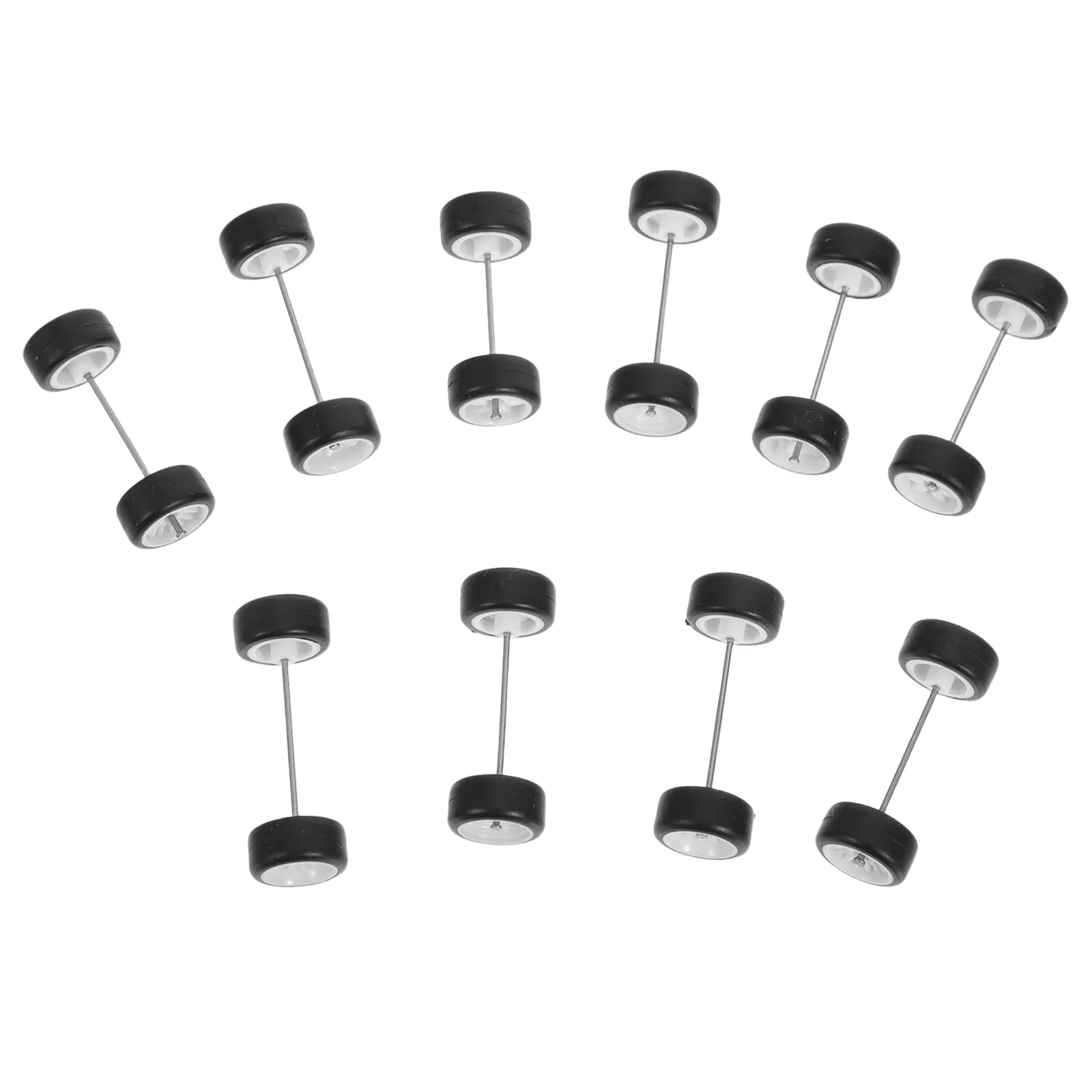 

1Set Car Wheel Assembly Precision Rubber Tire Shaft Replacement Accessories 164 Scale Alloy Rc Truck Wheel Components Grip