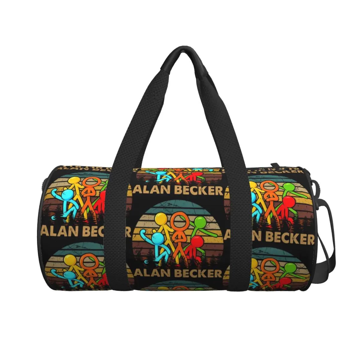 

Retro Love Animatiors Alan Design Becker Large Duffle Gym Bag Multi-Functional Duffle Travel Bags Handbags Fitness bag