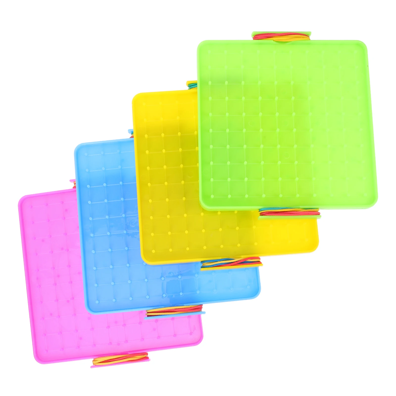 ชุดกระดานเรขาคณิตสองด้าน 4 ชุด ขนาด 14-16 ซม. อุปกรณ์การเรียนคณิตศาสตร์สำหรับเด็ก เรียนรู้เรขาคณิต พัฒนาทักษะกล้ามเนื้อมัดเล็ก ฝึกสมอง ปริศนาเสริมทักษะ