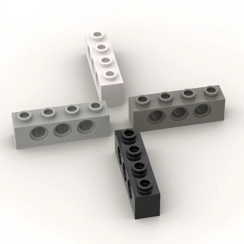 

10PCS Parts Plate 3701 1x4 With Holes High-Tech Educational Building Blocks 100% Compatible DIY Bricks Toys