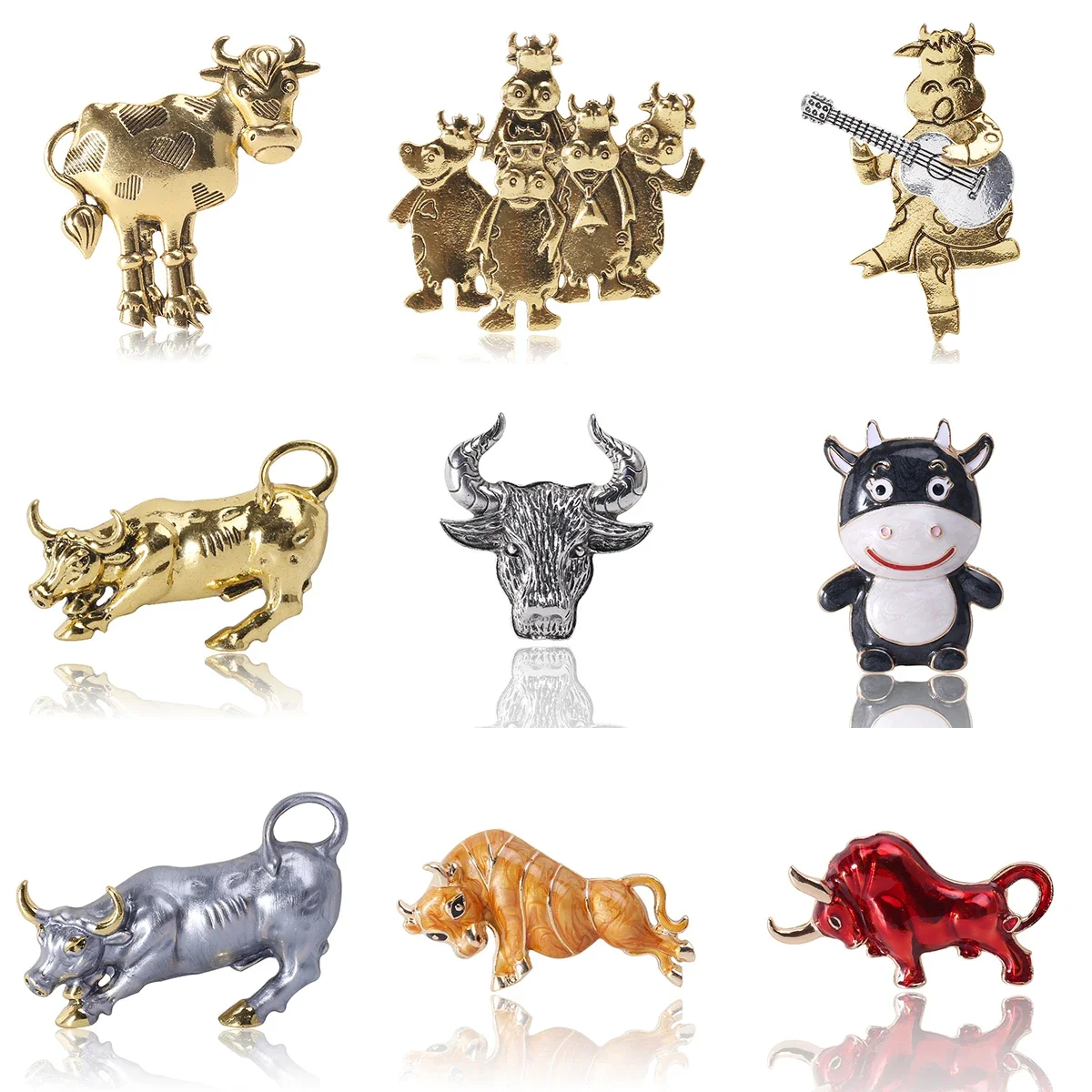 Beautiful Bullfighting Brooches for Women Unisex Animal Pins Multi-color Available Casual Party Accessories Gifts