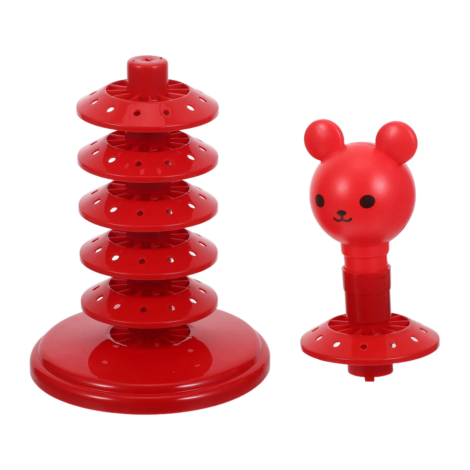 

Bright Red Multi-Layer Candy Display Rack 10 Tier Lollipop Holder Stand for Wedding Party Cake Pop Display Tabletop Organizer