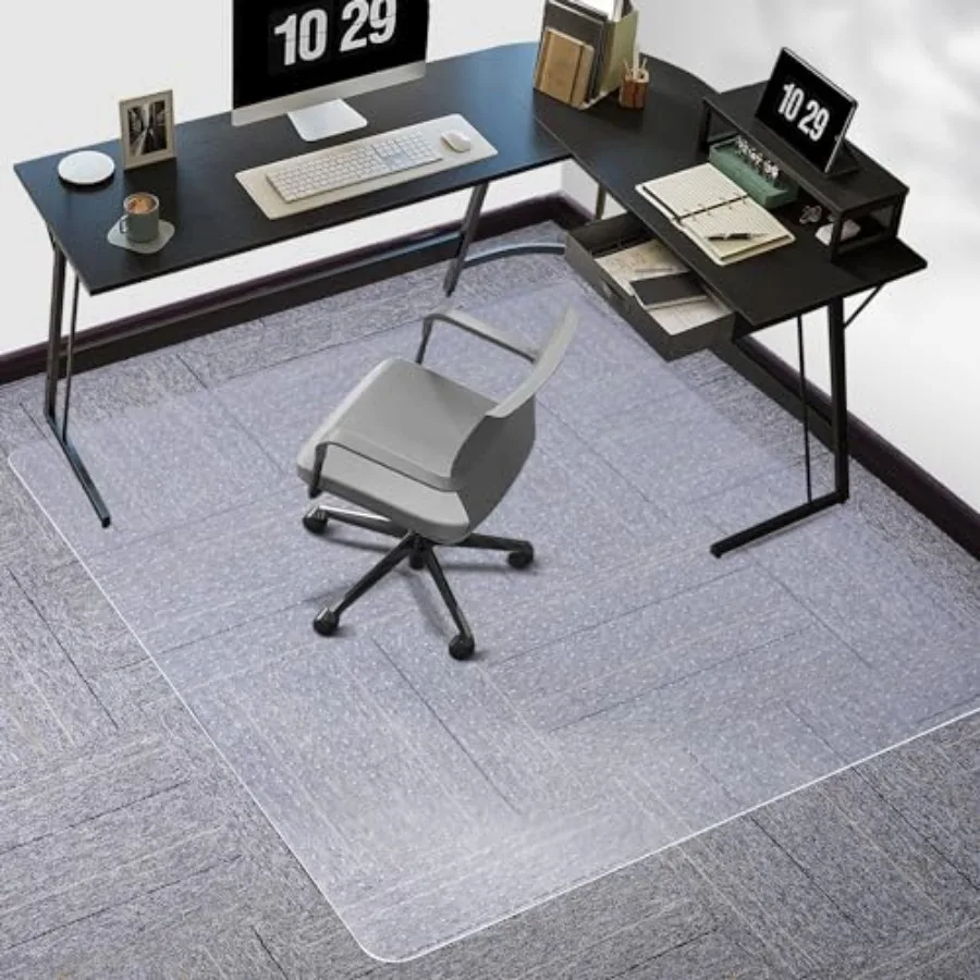 

Chair Mat for Carpet, Chair Mat for Carpeted Floors, Non-Slip Computer Under Desk Plastic Floor Mat for Work Gaming Chairs, Hea