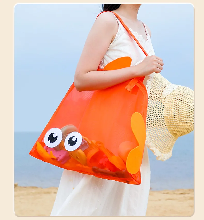 Large Portable Handheld Mommy Beach Bag New Style With Mesh Storage Pocket For Swimming Seaside Travel Kids Toy Accessories