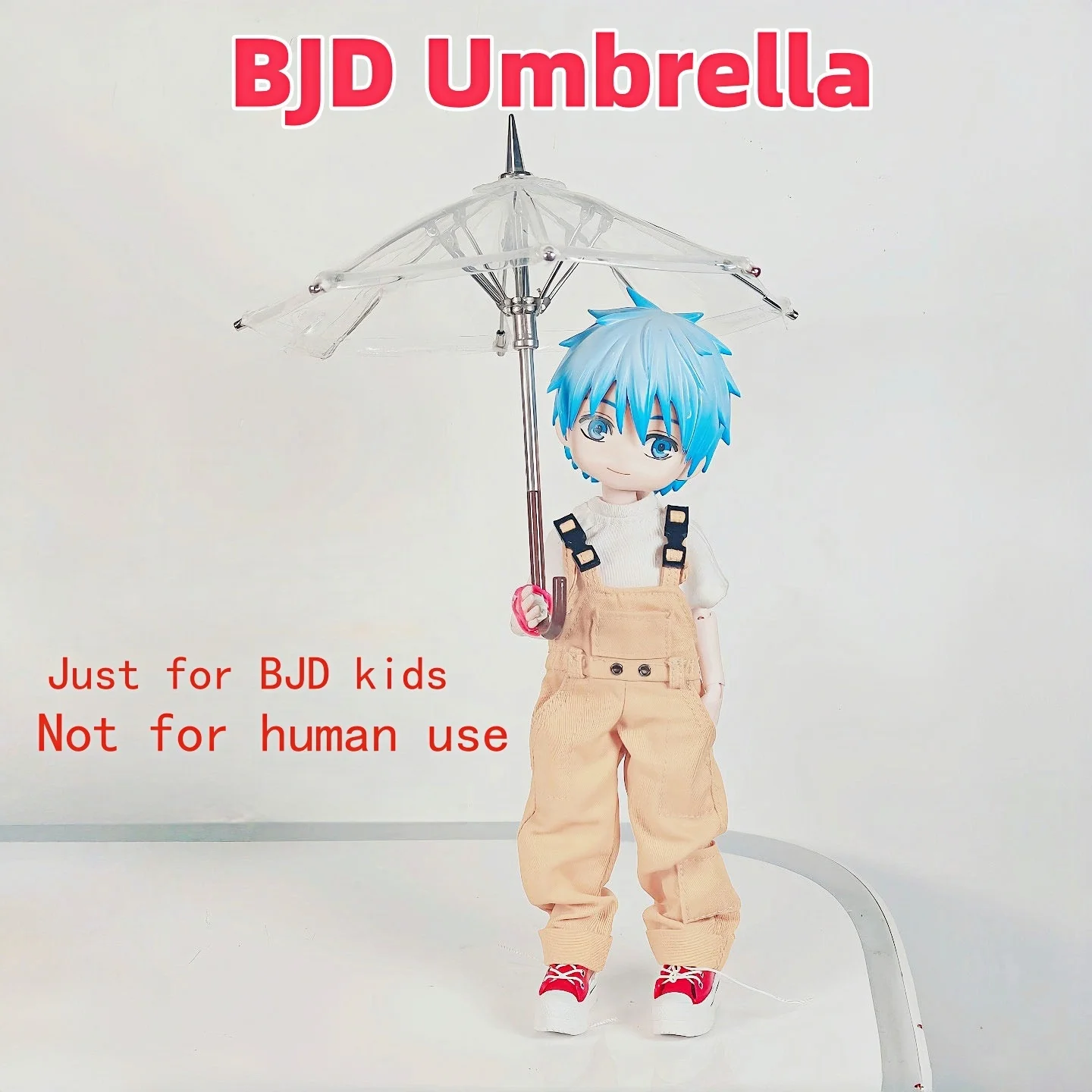 Transparent Mini BJD Umbrella 1:12 Scale, Doll Photography Decoration Prop for Ball Jointed Dolls, Dollhouse Accessory Toy