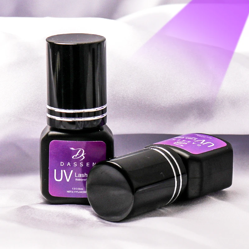 Dassen Lash UV Glue Low Smell 1S Quick Dry Glue For Eyelash Extension Long Lasting 70Days Grafting Lashes Glue 5ml