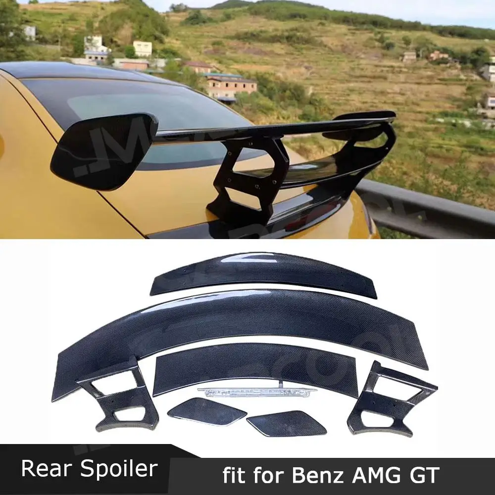 

JMCARCOOL Forged Carbon Fiber Rear Boot Spoiler Trunk Wing For Benz AMG GT GTS Coupe 2 Door 2015-2022 Rear Spoiler with Light