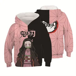 Kawalii Cartoon Hoodie Kinder Kleidung Mädchen Mode druck 2024 Kinder Hoodies Vollarm Sweatshirts Dämonen töter Outdoor-Tops