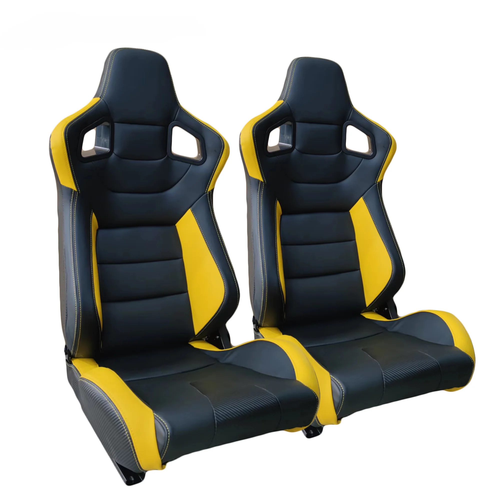 

1041 adjustable universal black leather sport gaming car racing seat