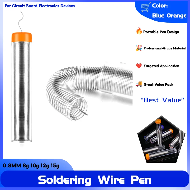 

Portable soldering Wire Pen Silver Solder Wire for Mobile Phone Instrument Repair Tools 1/5pcs 0.8MM