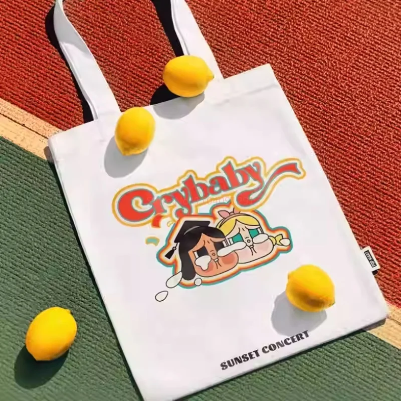 Crybaby pôr do sol canção festa bolsa de ombro algodão cheio saco de armazenamento meninas na moda jogar acessório presente pendurado saco presentes de aniversário