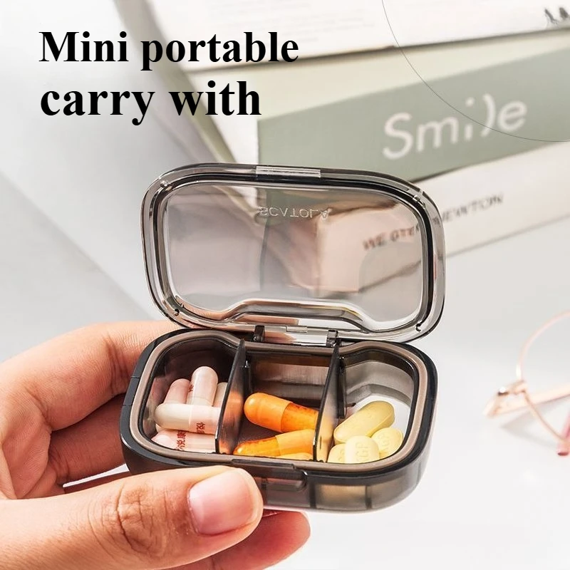 Portable medicine box mini size three meals a day pills tablets medicine packaging box portable medicine distribution small box