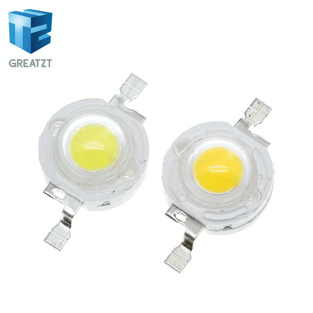 GREATZT 10PCS led 1W 100-120LM LED Bulb IC SMD Lamp Light Daylight white/warm white  High Power 1W LED Lamp bead