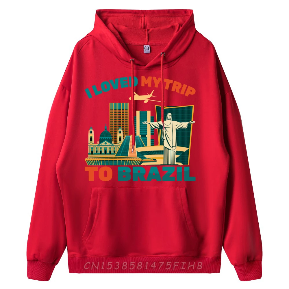 Travel I Loved My Trip To Brazil Airplane Tourist Oversized Hoodie Mens Hoodie Christmas Sweater