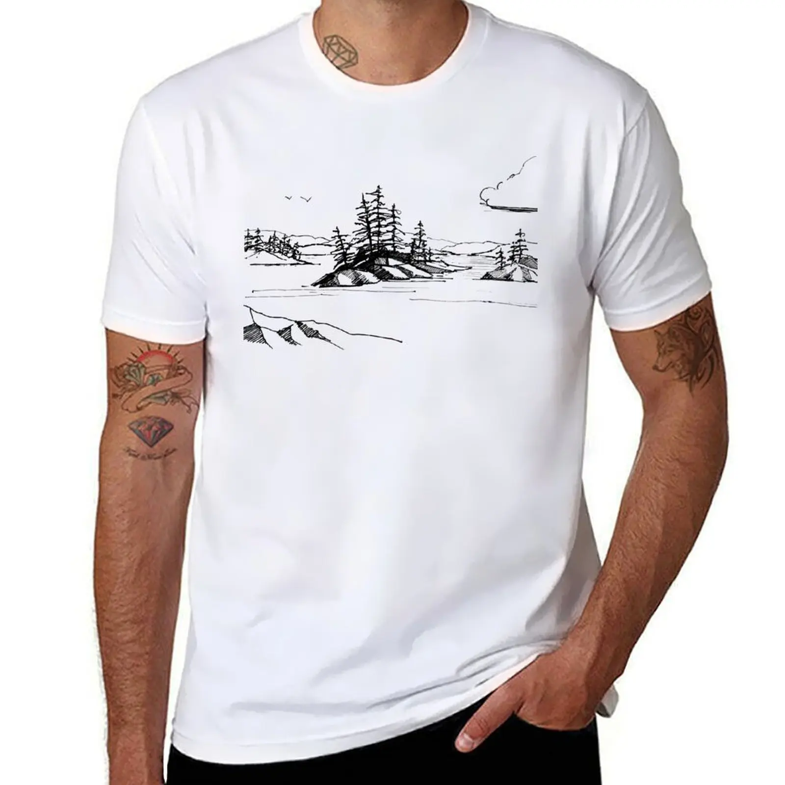 Lake of the Woods T-Shirt Fashion Casual Short Sleeve Top