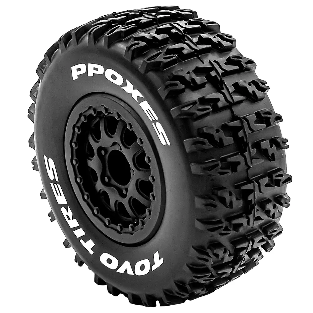 4szt 112mm 1/10 Opony do samochodów ciężarowych o krótkim przebiegu Koło z sześciokątem 12mm do samochodów Slash Arrma Senton HuanQi 727 Vkar 10sc Hpi Rc Car