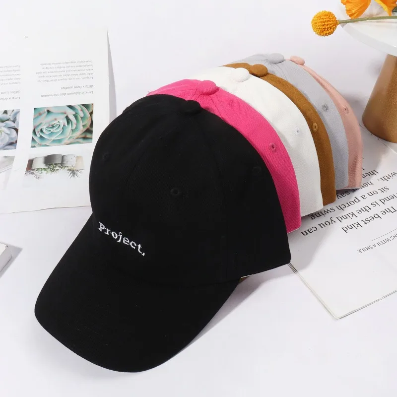 Men and Women Baseball Cap Summer New Fashion High Quality Ripped Cotton Denim Dark Pink Outdoor Sun Shade Soft Top Peaked Cap