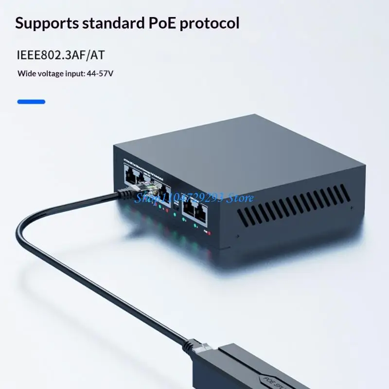 POE Splitter Adapter Converting 48V POE to DC12V Power Supporting Gigabit 