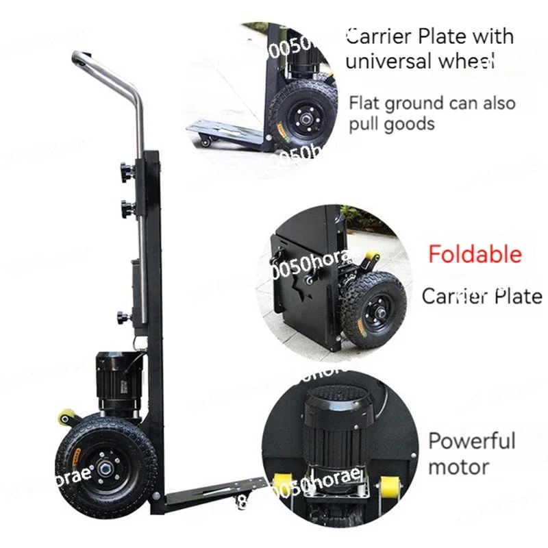 400KG Flat Truck Electric Stair Climber Cart Stair Climbing Machine Up and Down Stairs Truck Heavy Moving Tool