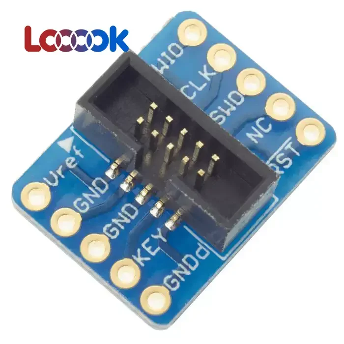 Looook Store 20Pin To 10Pin JTAG SWD Pitch Conversion Cable 2.54mm 1.27mm Debug Adapter Board with Pin Headers