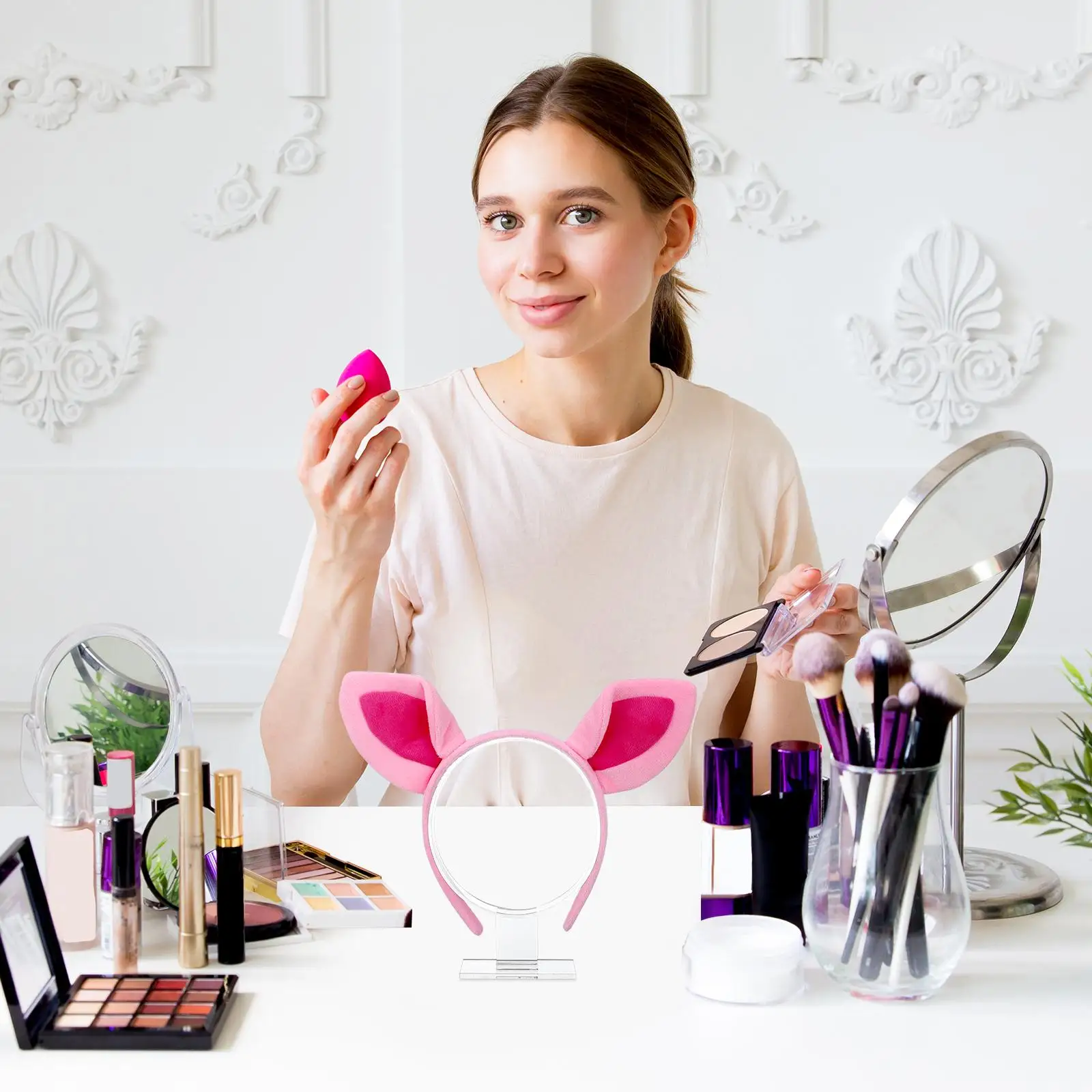 2 шт. подставка для повязки на голову, акриловый органайзер для аксессуаров для волос, легкий, прочный для девочек, бутики, счетчики, дисплей для ювелирных изделий