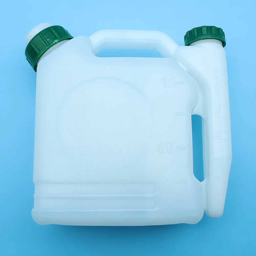 1500ml 1.5L Petrol Gas Fuel Mixing Bottle Tank Container 1:20 1:25 Ratio Sprout For 2 Stroke Chainsaw Trimmer Brushcutter