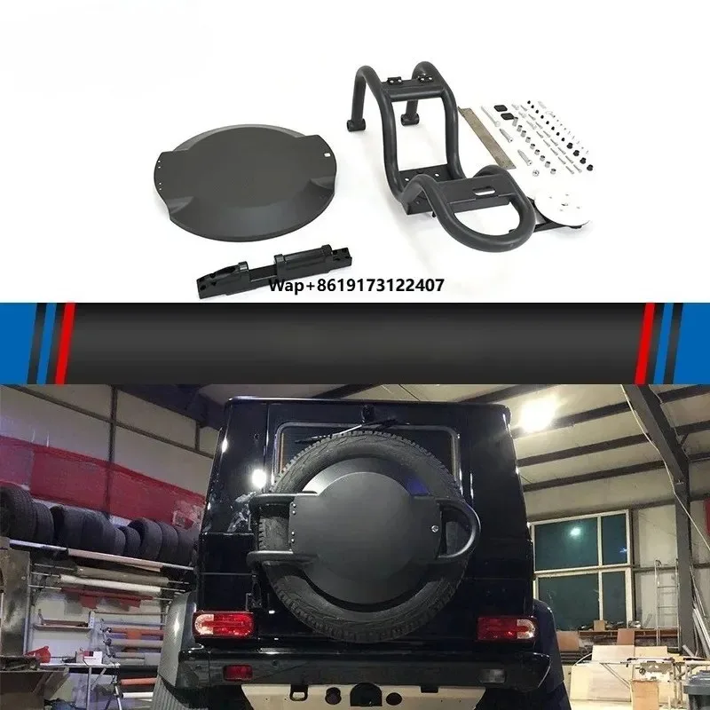 G Class W463 G500 G550 G63 G65 4x4 SPARE TIRE COVER Dry Carbon Fiber Material with Rack 1990-2018y W463 4x4 Tire Cover with Rack