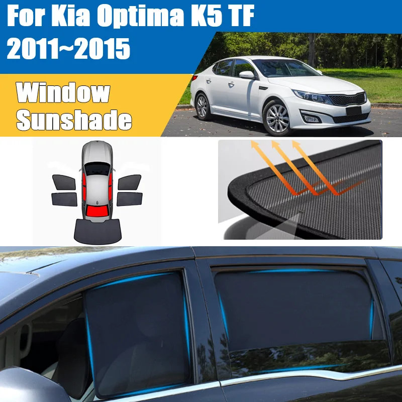 Car Window Sunshade For Kia Optima K5 TF 2011-2015 2013 2014 Visor Mesh Blocks UV Rays Windshield Frame Curtain Car Accessories