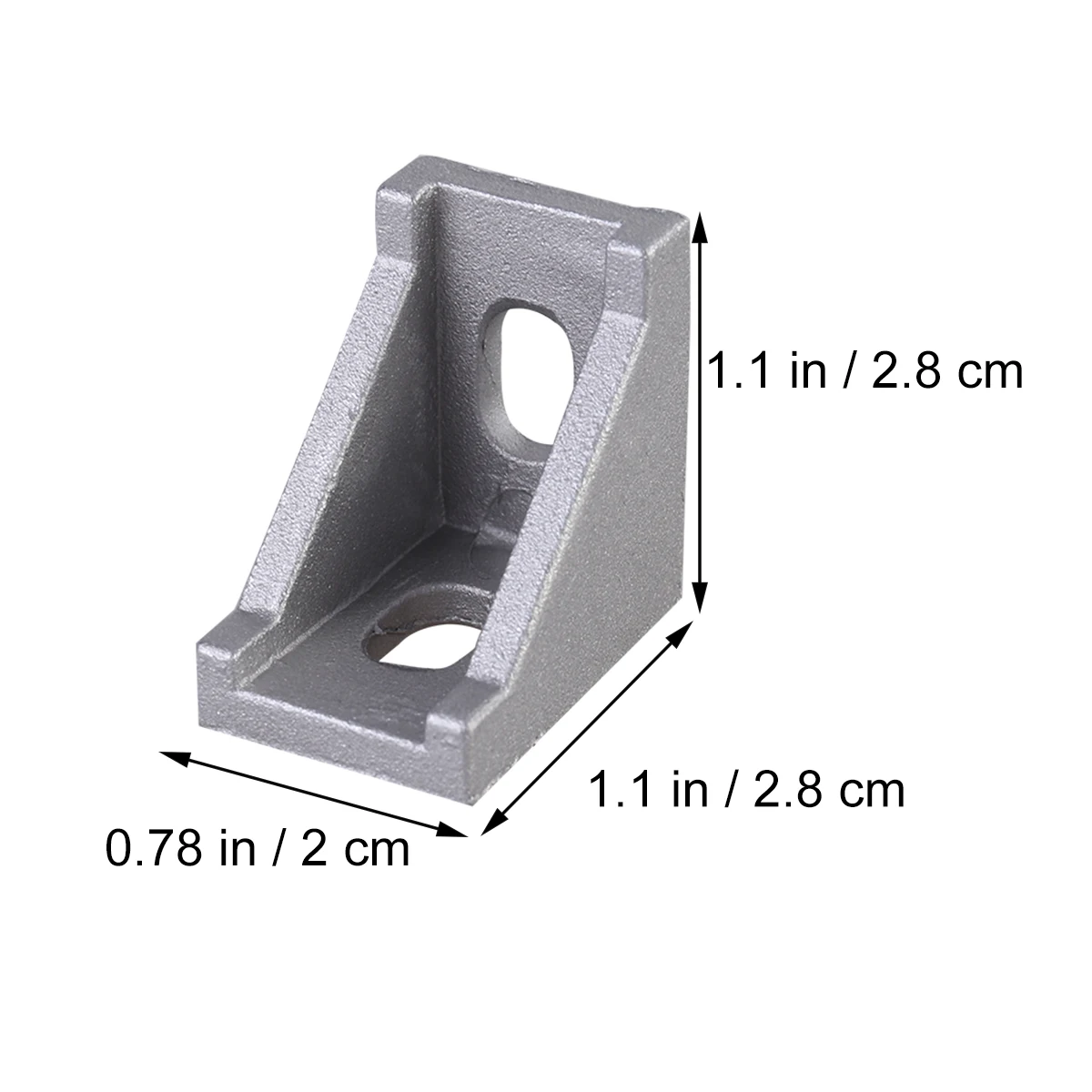 25 Stück 2,8 x 2,8 x 2 cm Aluminium-Extrusionshalterungen, robuste Eckteile für 3D-Drucker, Kossel-CNC-Fräser, Robotikprojekte