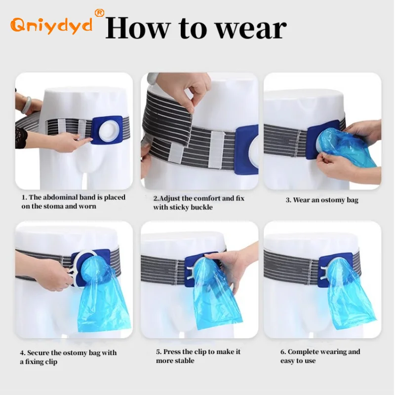 Stoma Bag Waist Belt Reusable Stool Bag Leaky Fistula Bag Disposable Rectal Rerouting Fistula Stool Bag Cover Bag Waist Belt