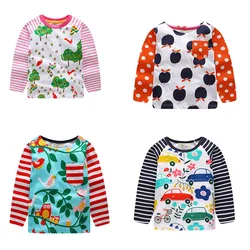 Jumping Meters 18M-6T Children's T Shirts Cotton For Boys Girls Fashion Baby Clothes Long Sleeve Autumn Kids Tops Tees Toddlers